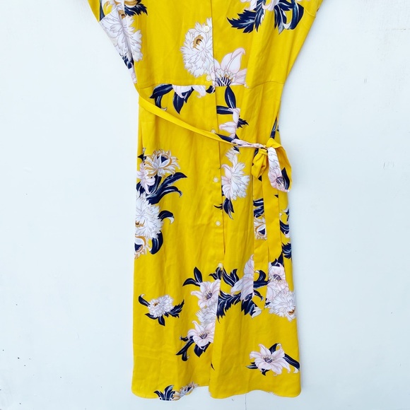 NWT Ann Taylor LOFT Yellow Floral Bouquet Dress - Picture 7 of 8